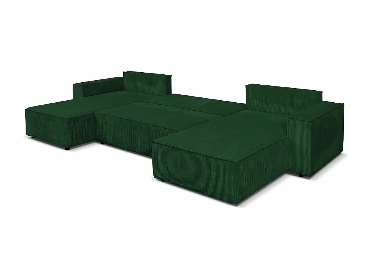 Ecksofa Camel U-Form  390 cm Schlaffläche 340 x 135 cm Sofa XXL, grün