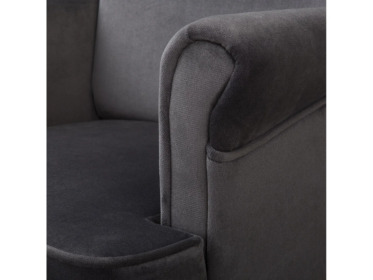 Ohrensessel Teramo III bequemer Sessel Wohnung Relaxsessel (Kronos 22 - grau)