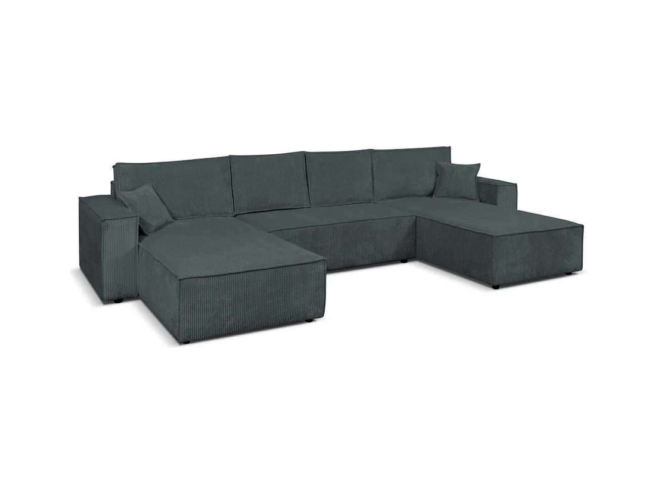 Ecksofa Camel U-Form 390 cm Schlaffläche 340 x 135 cm Sofa XXL, dunkelgrau