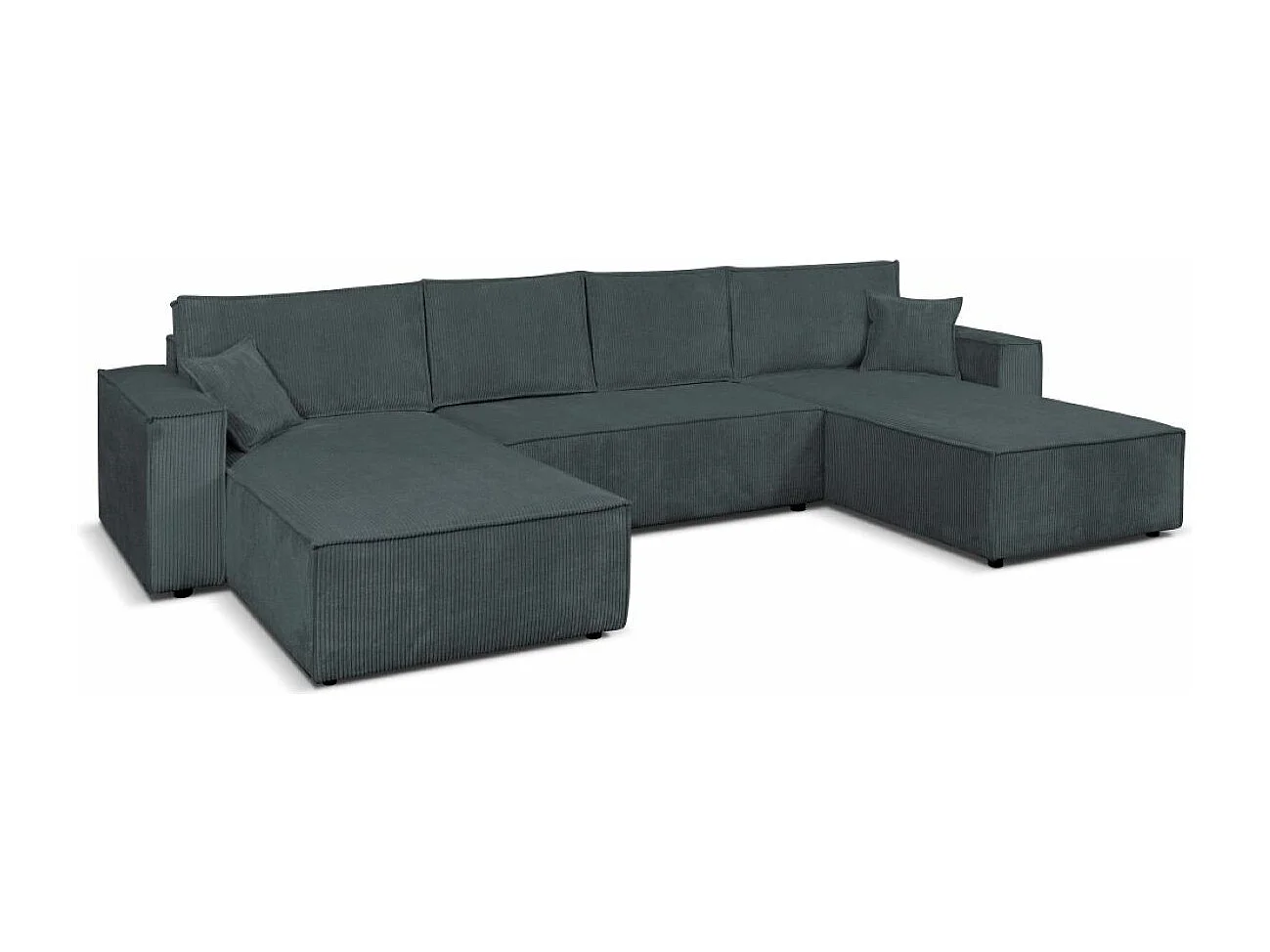 Ecksofa Camel U-Form 390 cm Schlaffläche 340 x 135 cm Sofa XXL, dunkelgrau