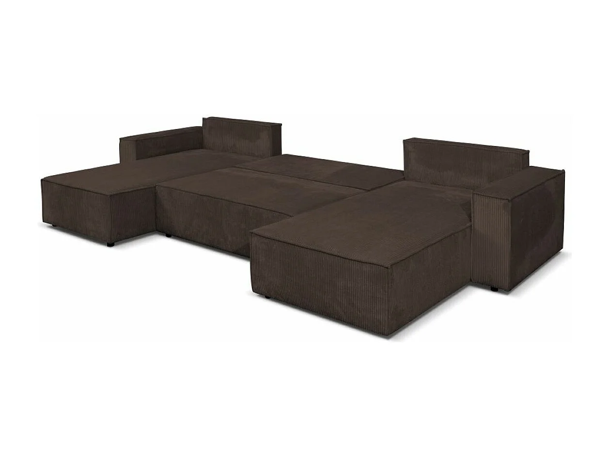 Ecksofa Camel U-Form 390 cm Schlaffläche 340 x 135 cm Sofa XXL, braun