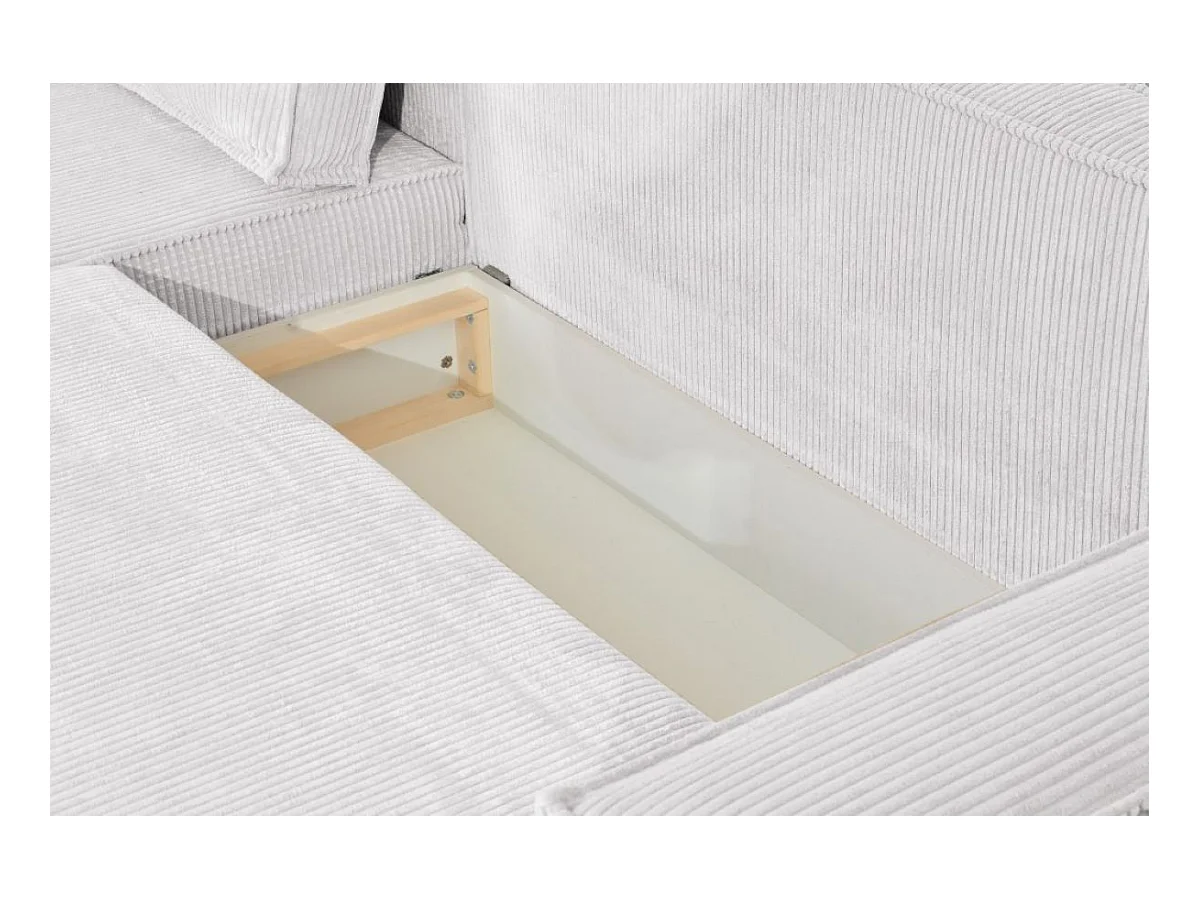 Ecksofa Passio U-Form mit Schlaffunktion und Bettkasten 366 cm Wohnlandschaft Schlafcouch Sofa, beige