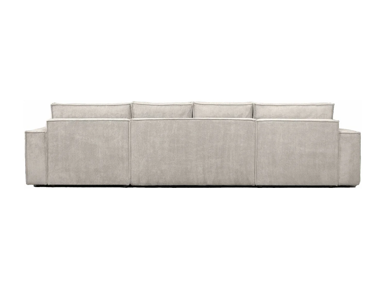 Ecksofa Passio U-Form mit Schlaffunktion und Bettkasten 366 cm Wohnlandschaft Schlafcouch Sofa, beige