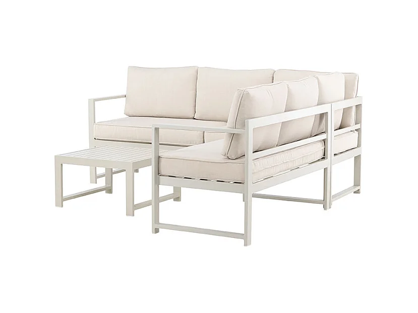 Salon d'Angle de Jardin "Salvador" 190cm Beige