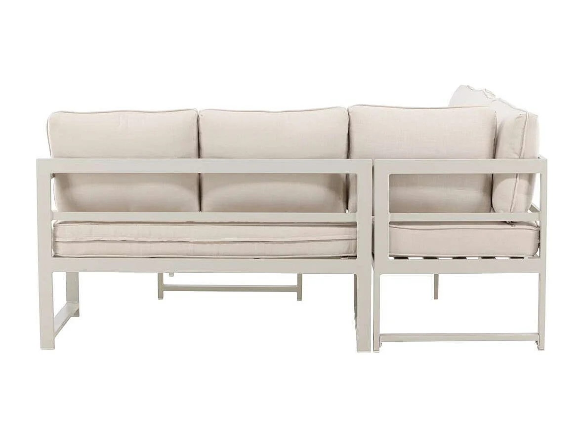 Salon d'Angle de Jardin "Salvador" 190cm Beige