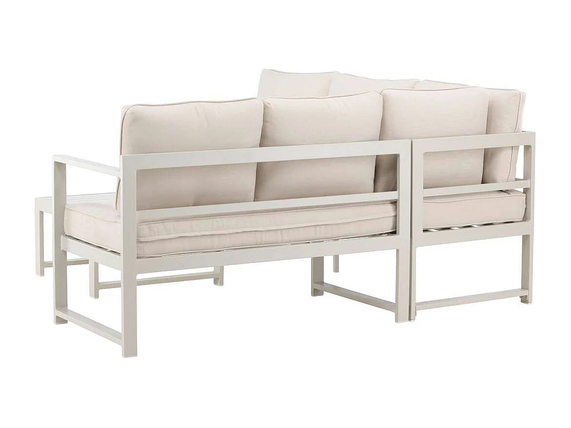 Salvador 1 Ecksofa, 1 Couchtisch beige.
