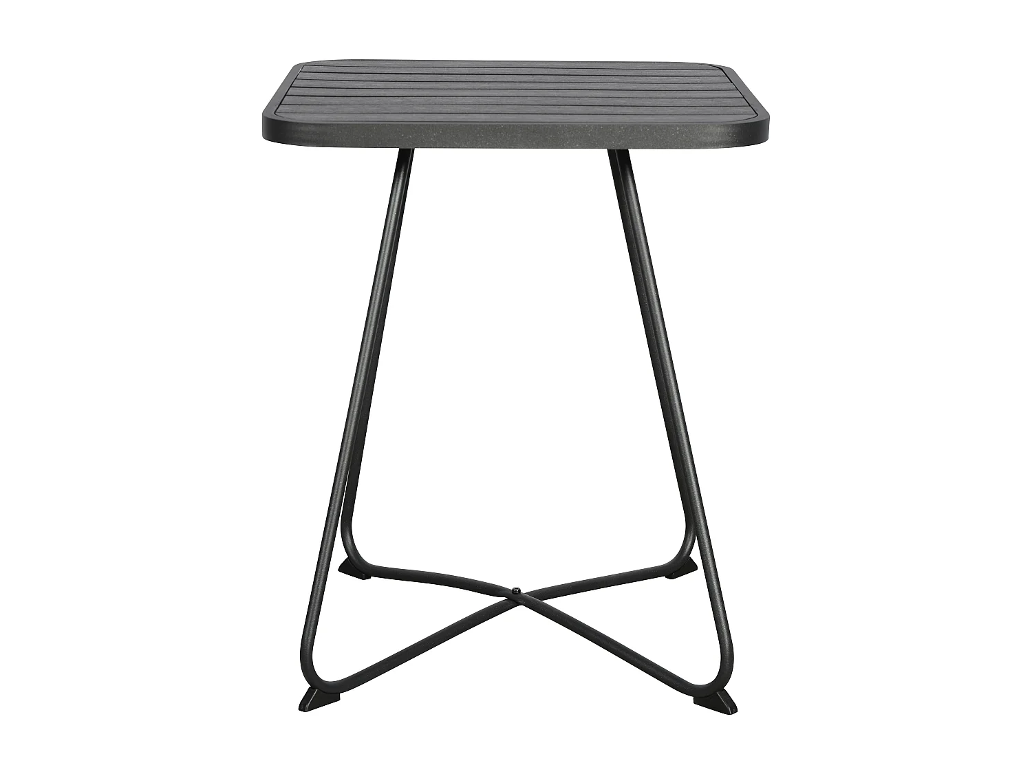 Annie Table basse pour balcon et terrasse, Ø58 cm, noir/noir.