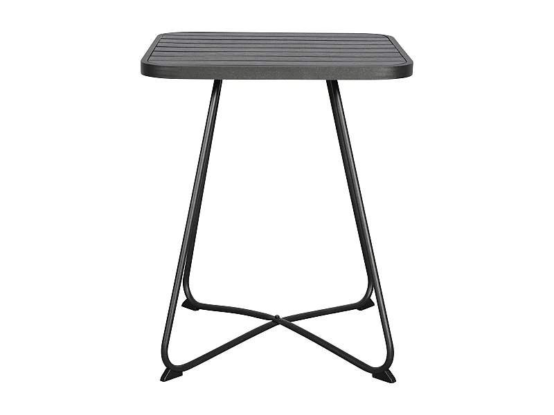 Annie Table basse pour balcon et terrasse, Ø58 cm, noir/noir.