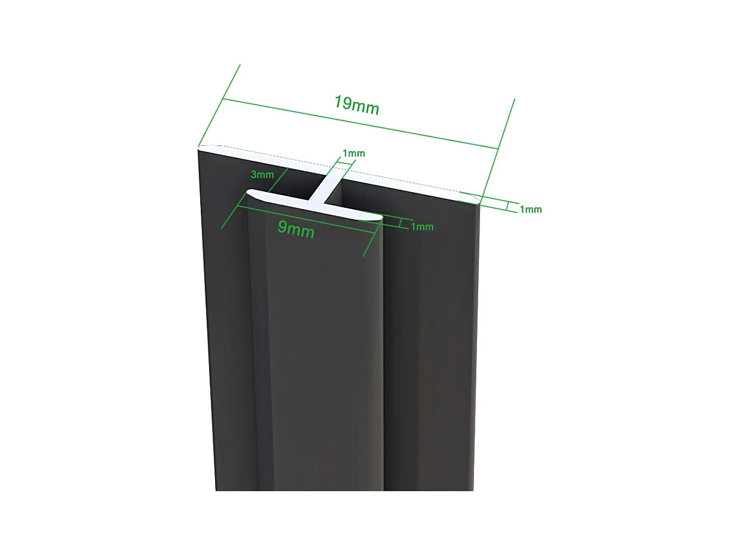 Aica B:80xL:(100+120)xH:210cm mat zwart aluminium composiet platen , 3 mm dik-Set van 3 douchewandpanelen inclusief profielen-Wandpanelen
