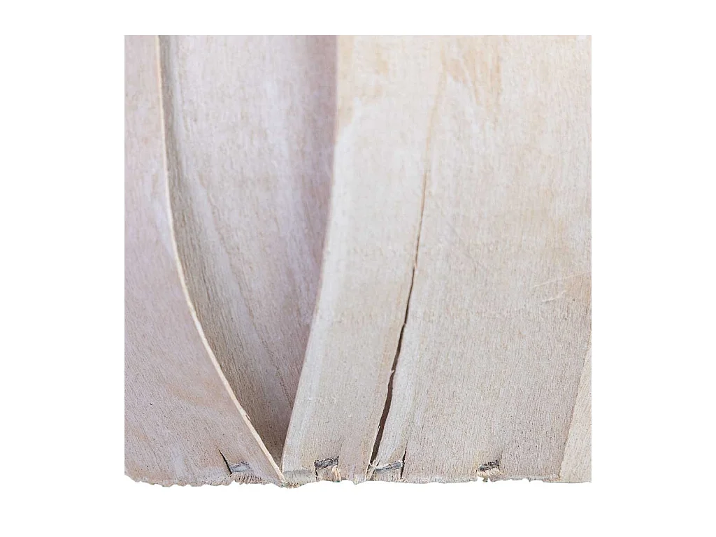 Cesto redondo em madeira branca 16x16x15h cm