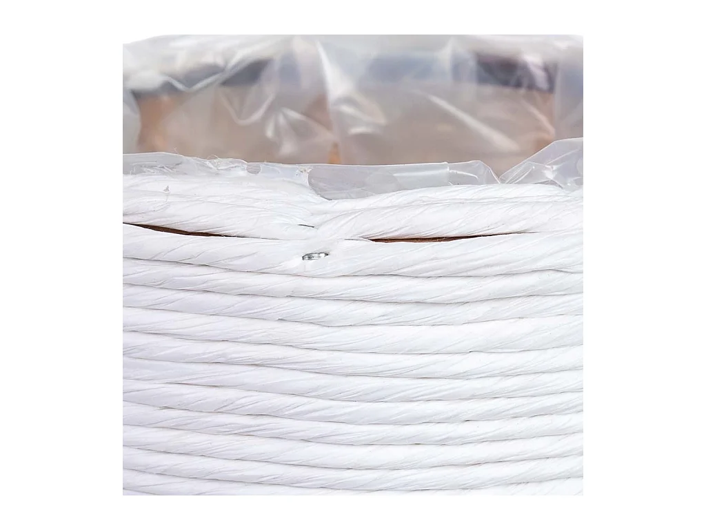 Cesta redonda em vime branca 23x23x12h cm