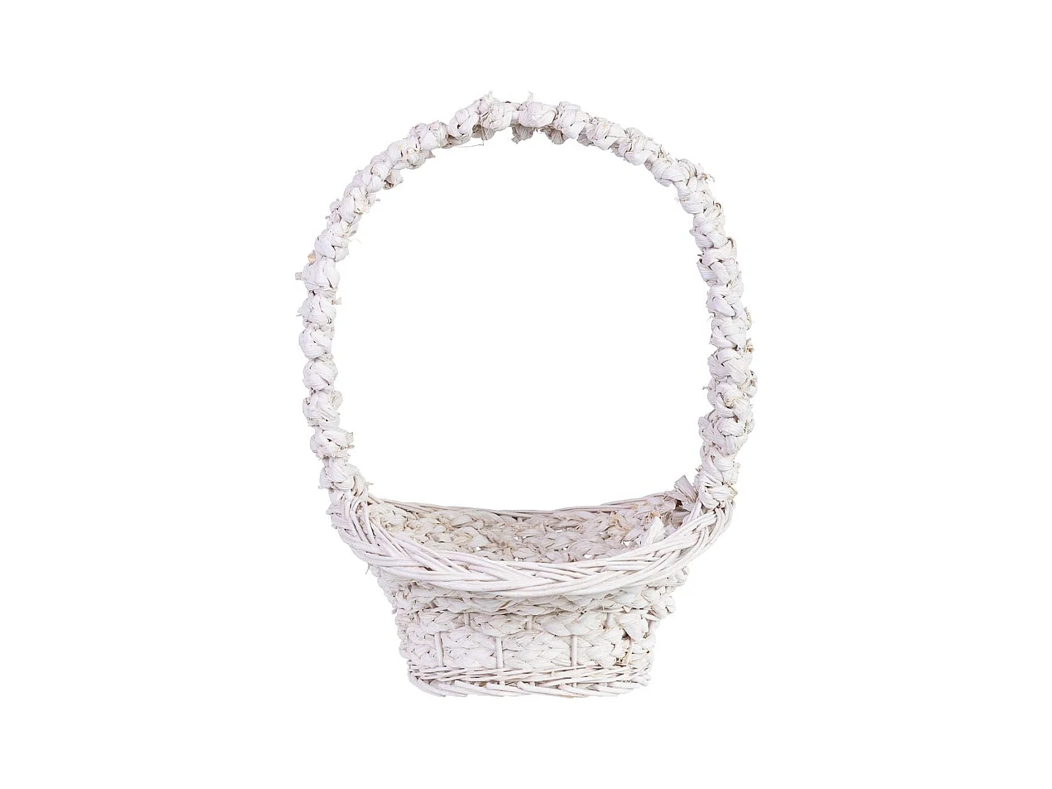 Cesto em vime branco 38x31x13/16/43h cm