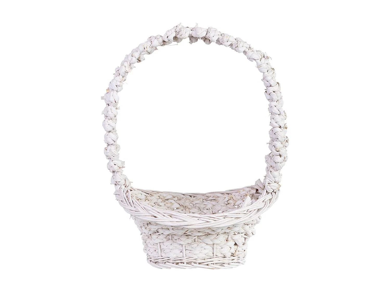 Cesto em vime branco 38x31x13/16/43h cm