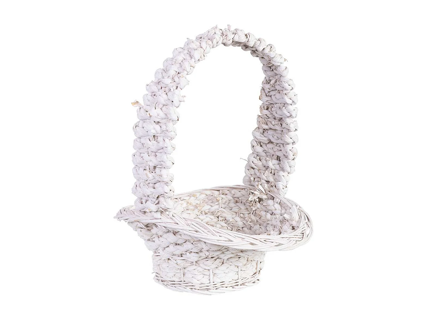 Cesto em vime branco 38x31x13/16/43h cm