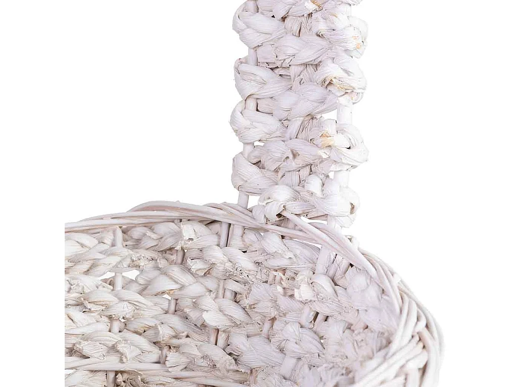 Cesto em vime branco 38x31x13/16/43h cm