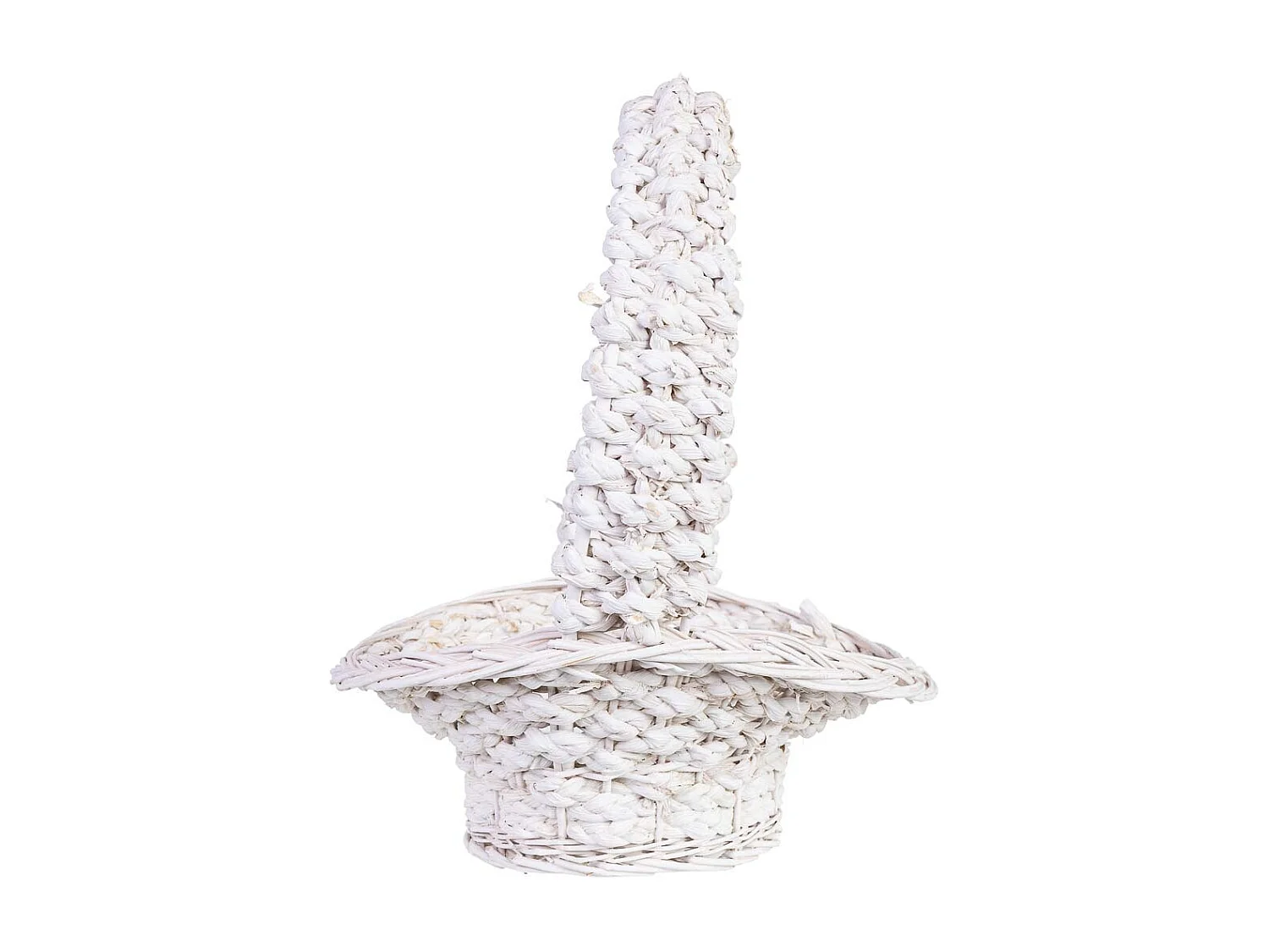 Cesto in vimini bianco 38x31x13/16/43h cm