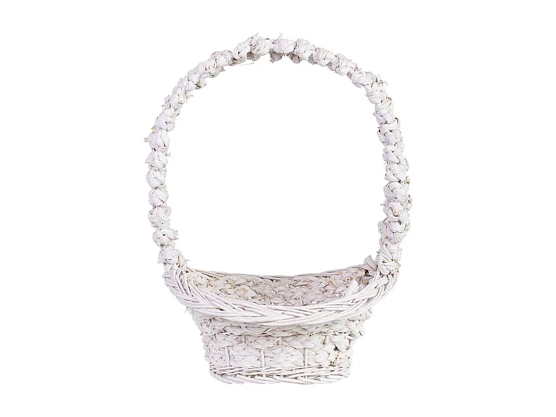 Cesto em vime branco 38x31x13/16/43h cm