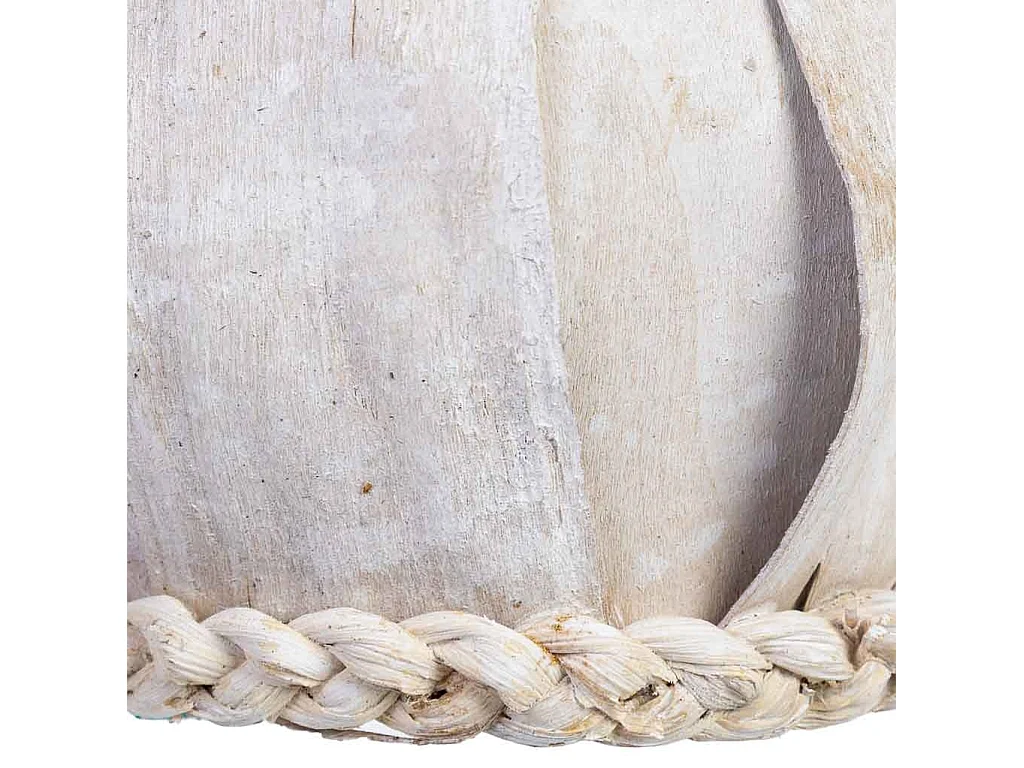 Cesto tondo in legno bianco 13x13x12h cm