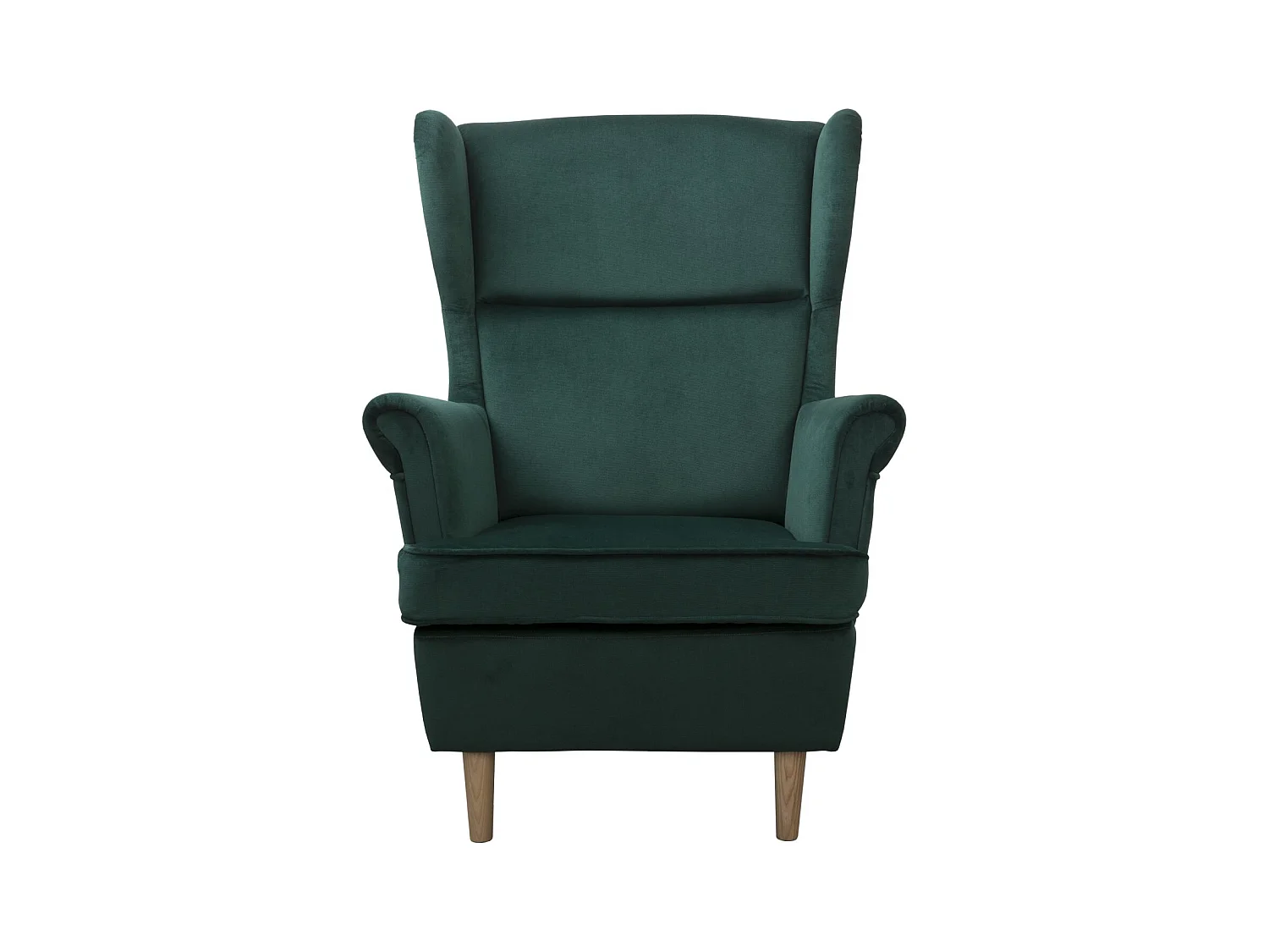 Ohrensessel Teramo mit Hocker bequemer Sessel Wohnung Relaxsessel (Kronos 19 - grün)