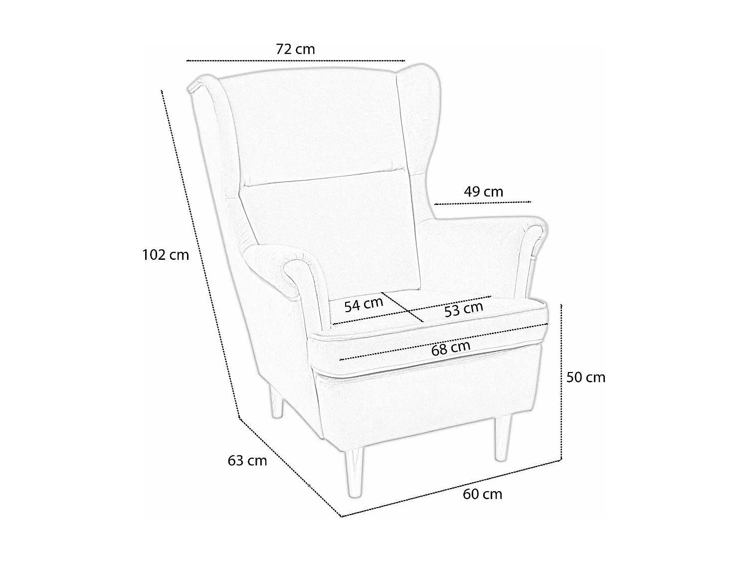 Ohrensessel Teramo mit Hocker bequemer Sessel Wohnung Relaxsessel (Kronos 19 - grün)