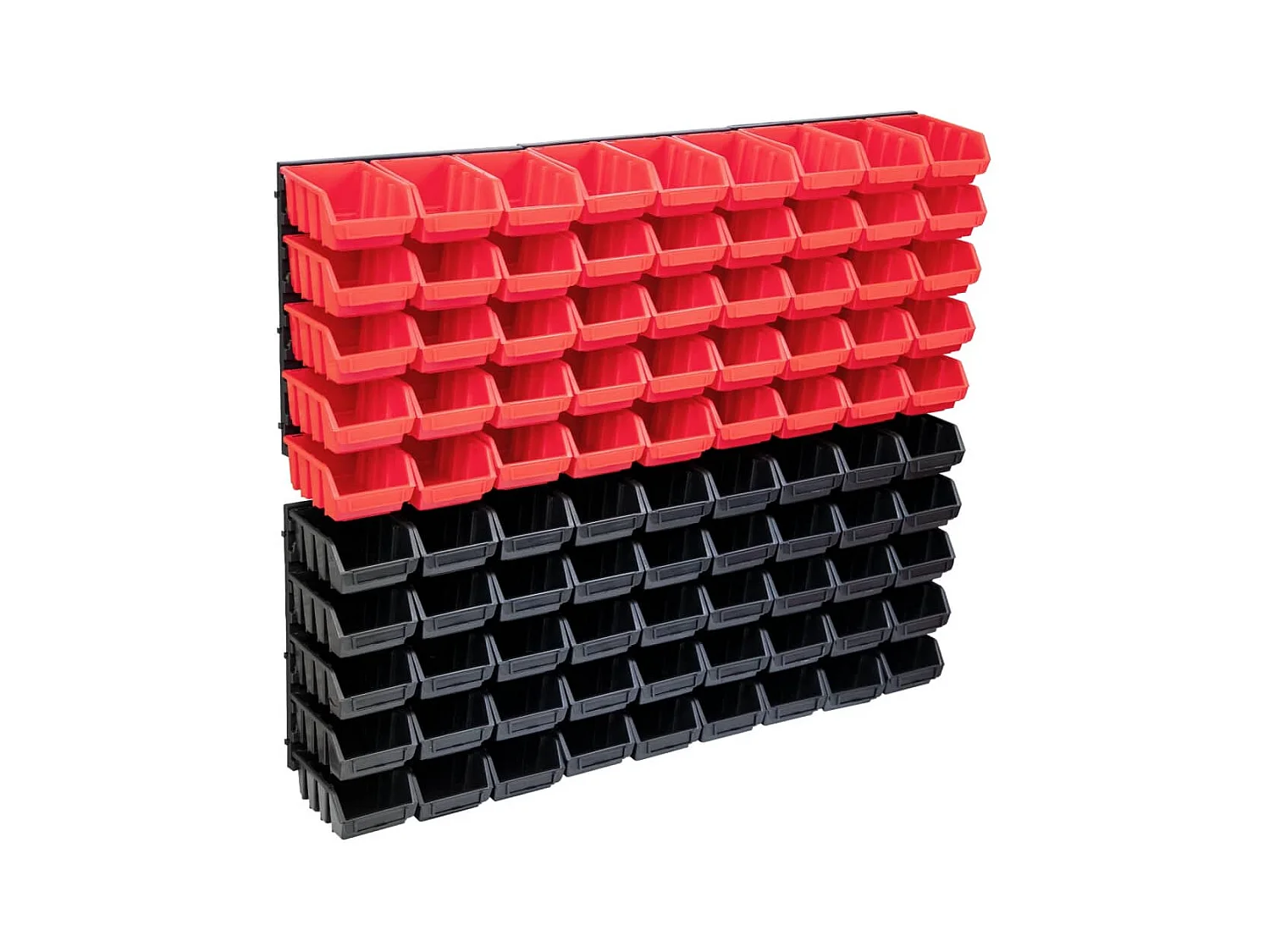 Kit de contenedores y paneles de pared 96 piezas rojo y negro 02_0003855