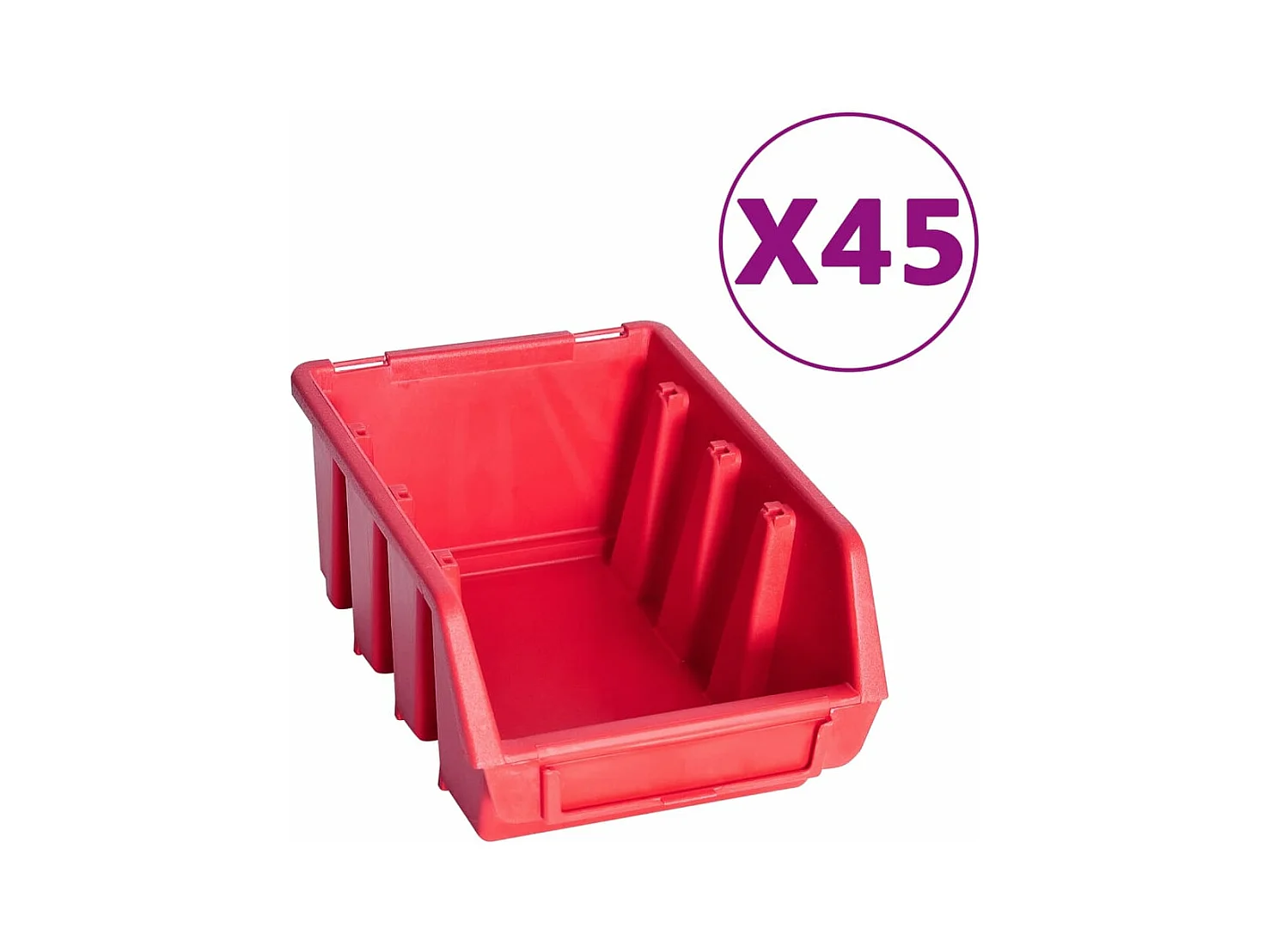 Kit de contenedores y paneles de pared 96 piezas rojo y negro 02_0003855