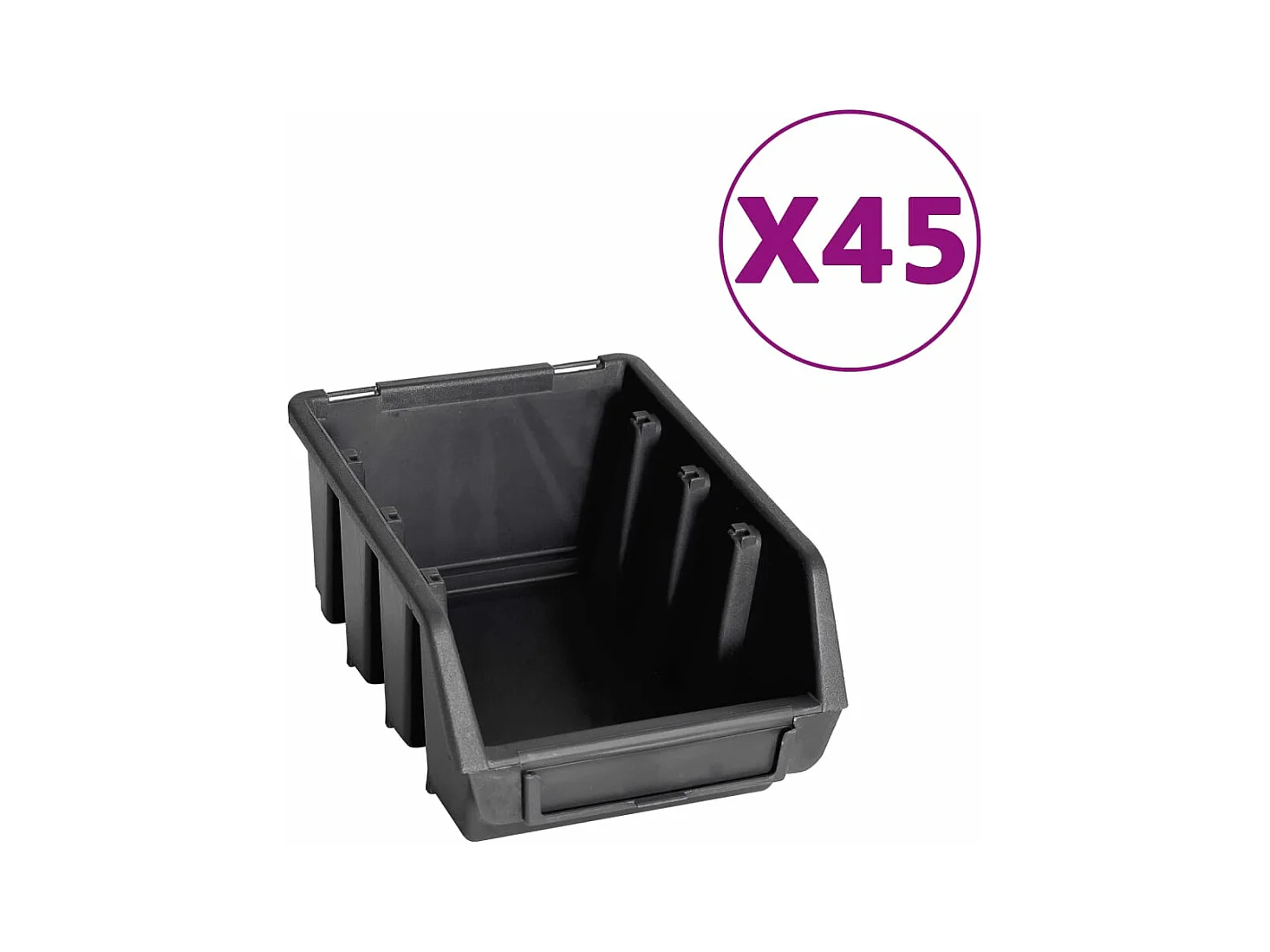 Kit de contenedores y paneles de pared 96 piezas rojo y negro 02_0003855