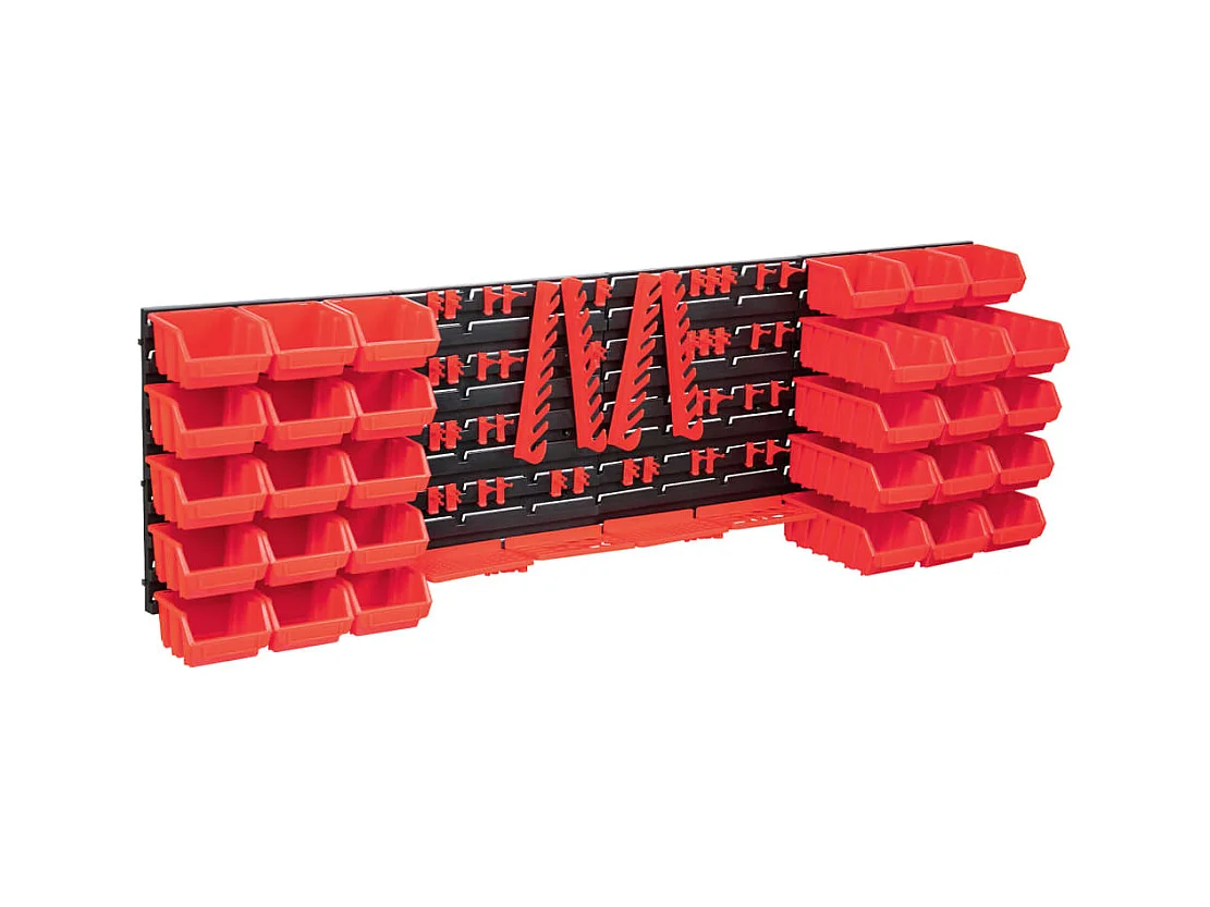 Kit contenedores y paneles de pared 80 piezas rojo y negro 02_0003852es