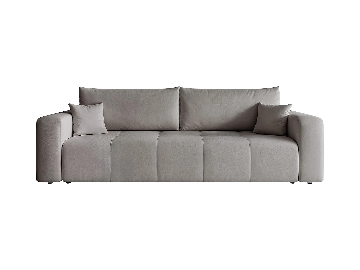 Canapé convertible en tissu gris