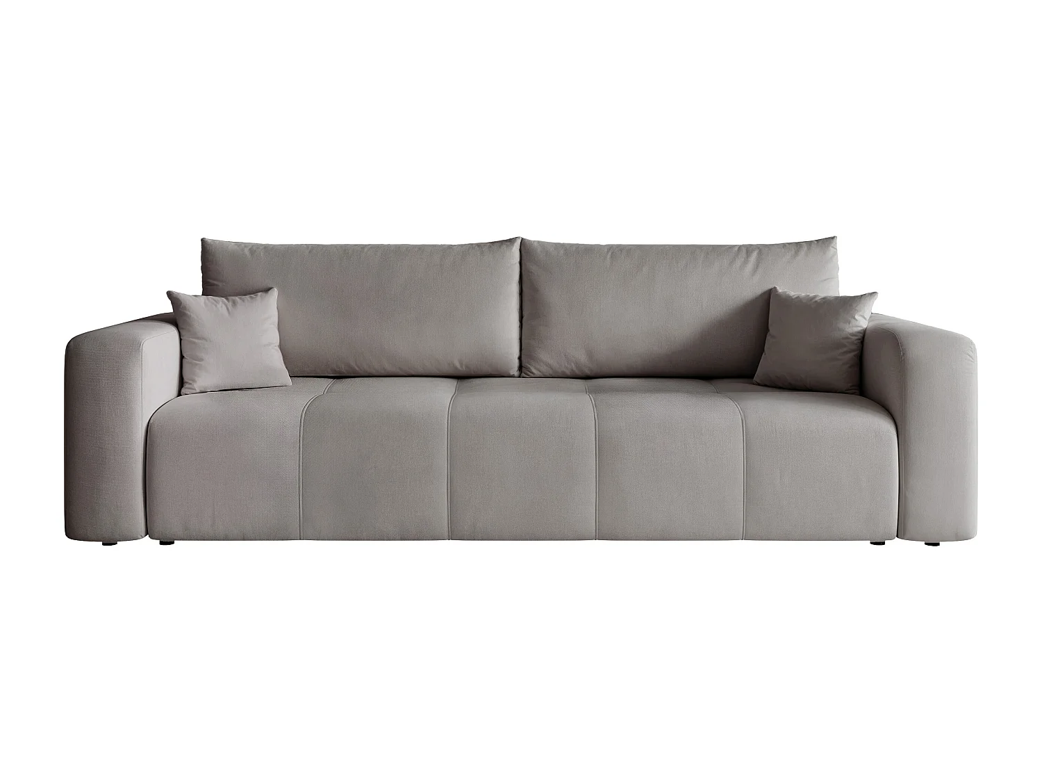 Canapé convertible en tissu gris