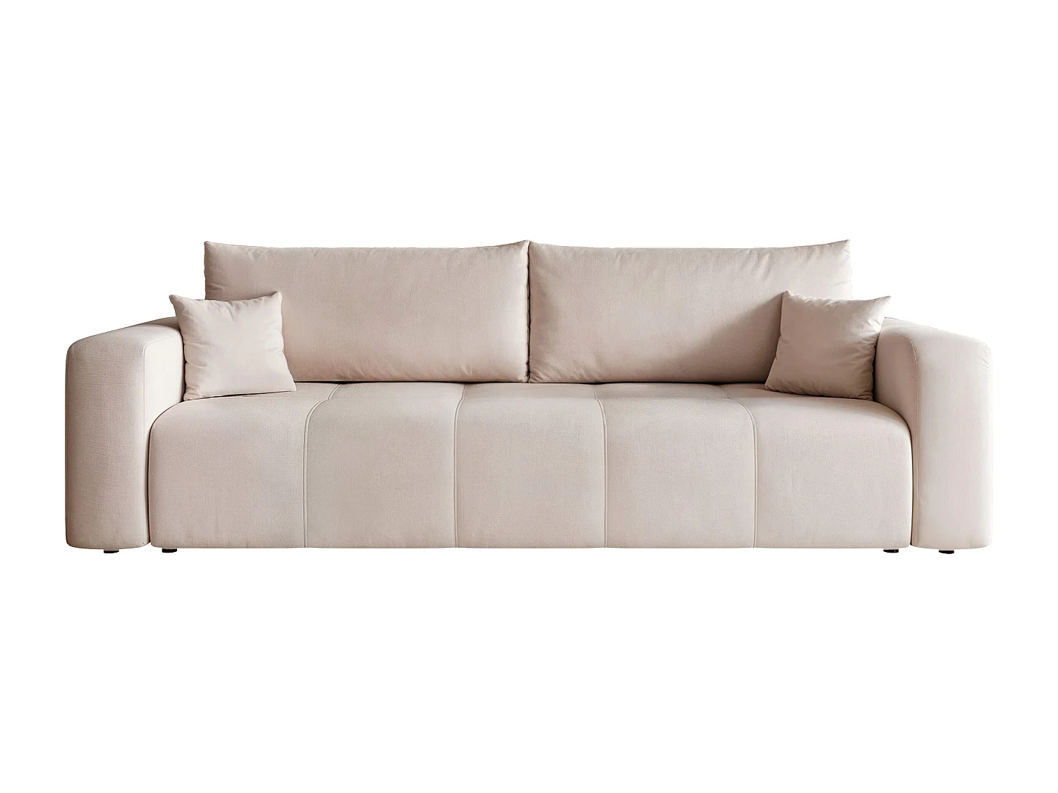 Canapé convertible en tissu crème