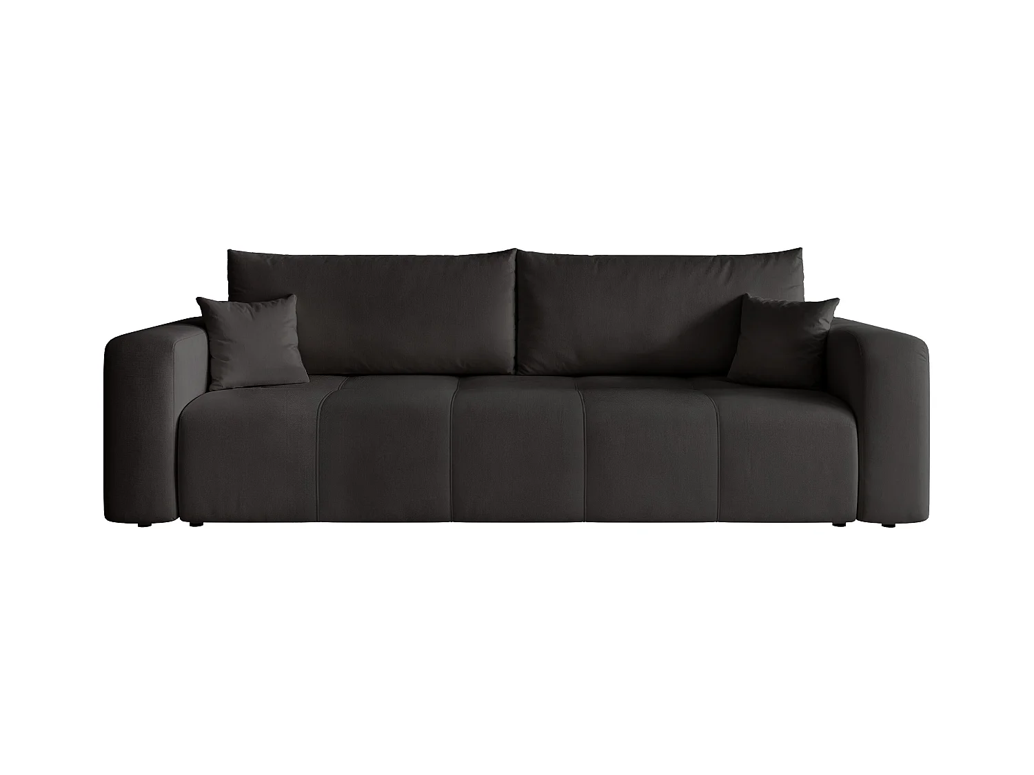 Canapé convertible en tissu noir