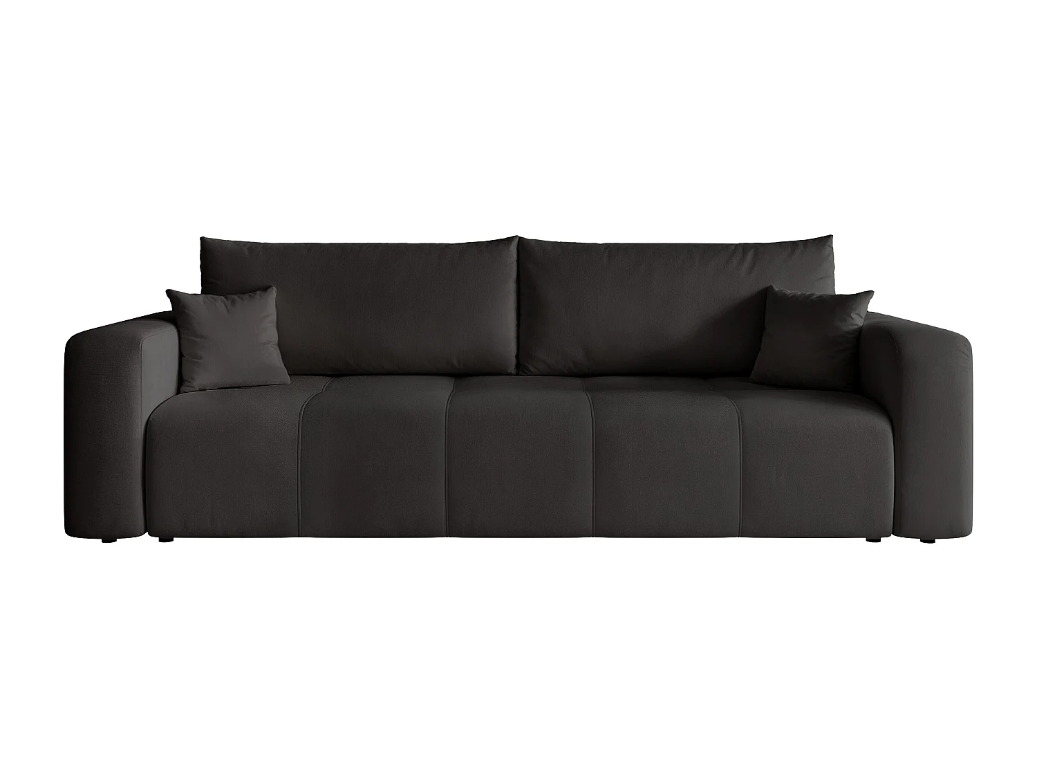 Canapé convertible en tissu noir
