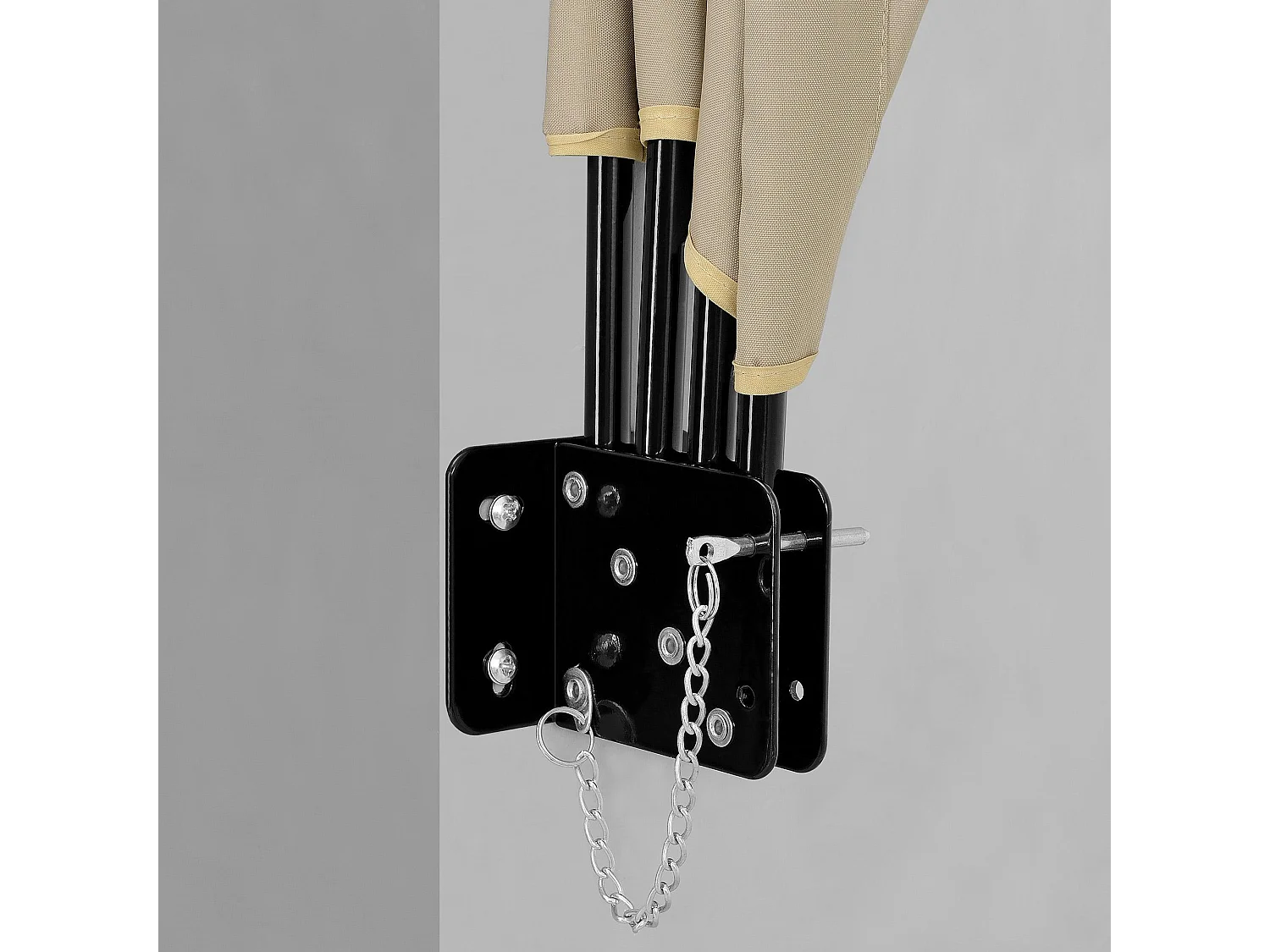 Tenda laterale parasole a parete protezione solare poliestere beige 160 cm x 160 cm 03_0003080