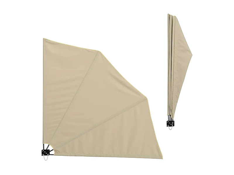 Tenda laterale parasole a parete protezione solare poliestere beige 160 cm x 160 cm 03_0003080