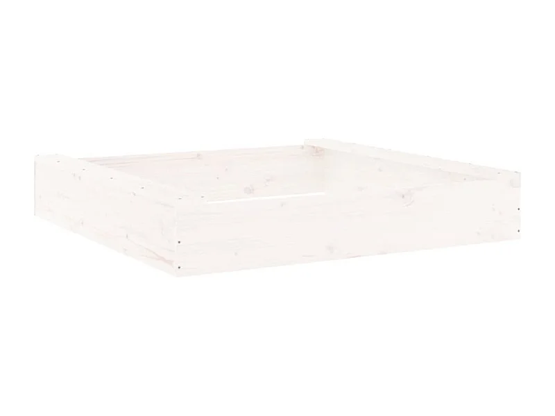 Sabbiera area giochi per bambini giardino esterno con sedute quadrate in legno massello di pino bianco 02_0041513