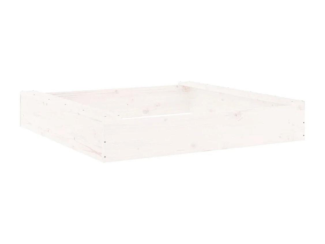 Sabbiera area giochi per bambini giardino esterno con sedute quadrate in legno massello di pino bianco 02_0041513