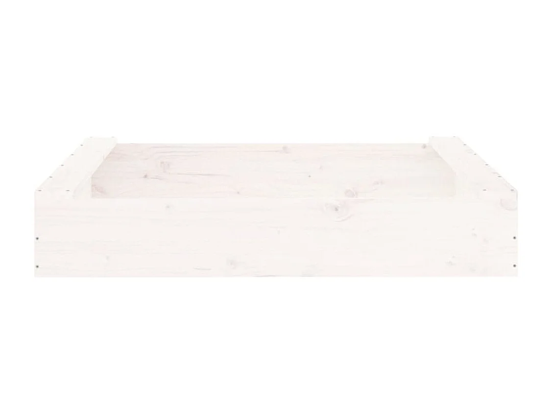 Sabbiera area giochi per bambini giardino esterno con sedute quadrate in legno massello di pino bianco 02_0041513