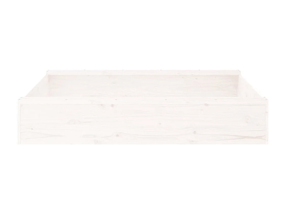 Sabbiera area giochi per bambini giardino esterno con sedute quadrate in legno massello di pino bianco 02_0041513