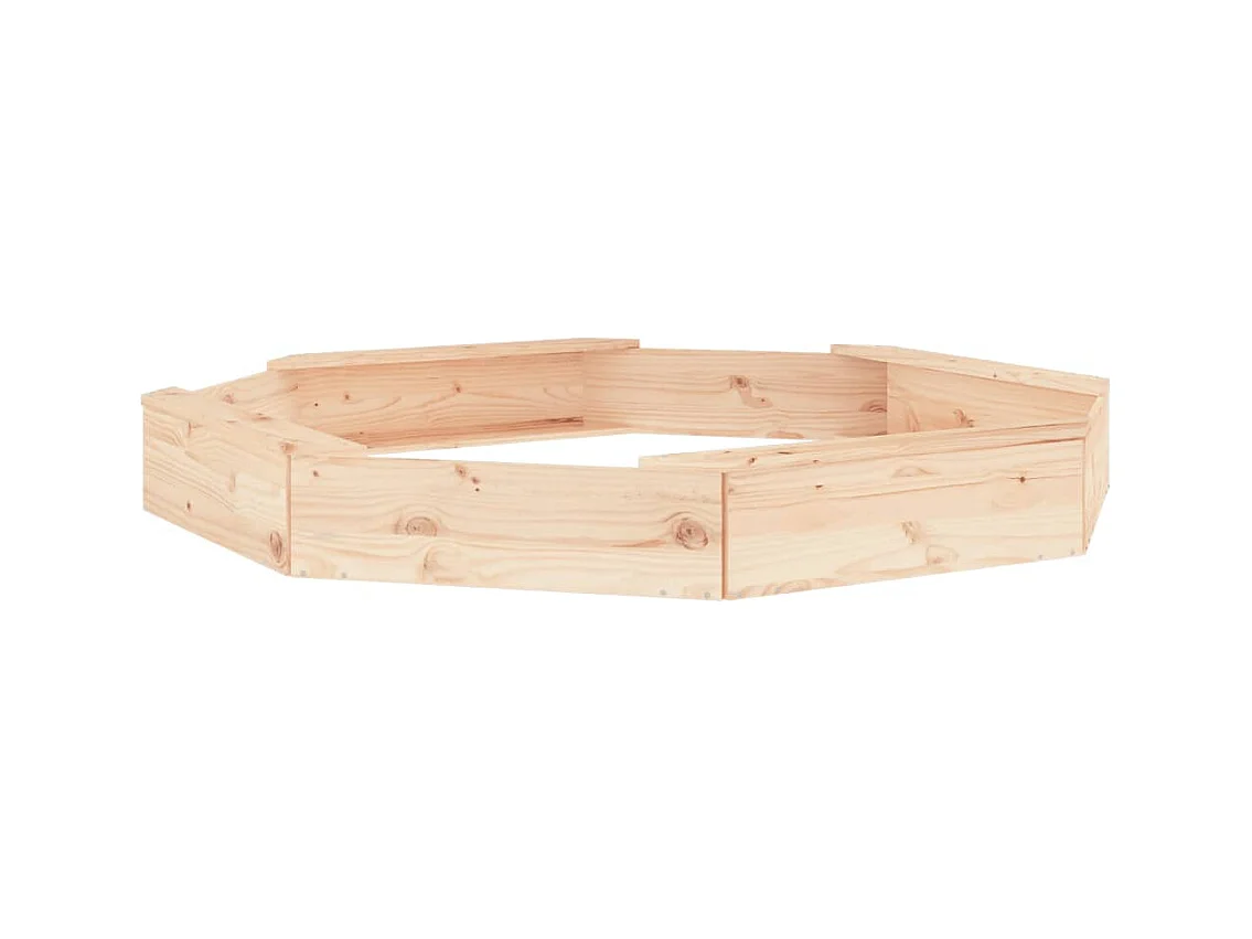 Bac à sable jeu bois marron 159.5 x 159.5 x 20 cm 02_0041545