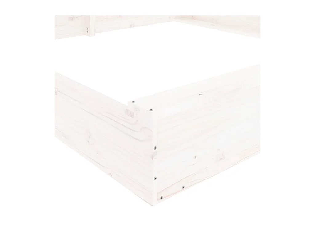 Bac à sable jeu bois blanche 200 x 200 x 20 cm 02_0041515