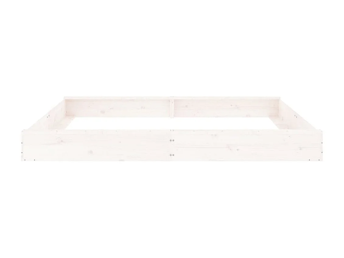 Sabbiera area giochi per bambini giardino esterno con sedute quadrate in legno massello di pino bianco 02_0041515