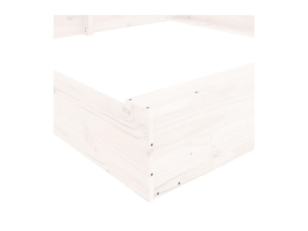 Bac à sable jeu bois blanche 160 x 160 x 20 cm 02_0041514