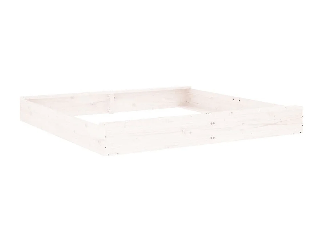 Bac à sable jeu bois blanche 160 x 160 x 20 cm 02_0041514