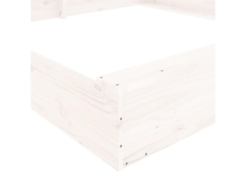 Bac à sable jeu bois blanche 160 x 160 x 20 cm 02_0041514