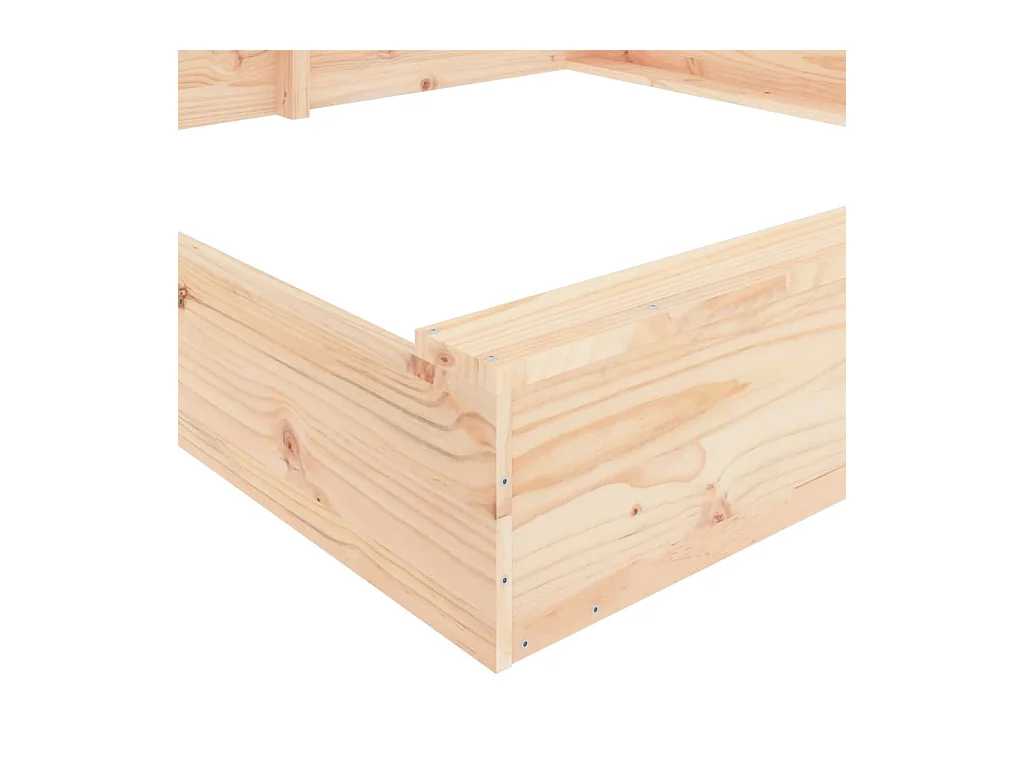 Bac à sable jeu bois marron 160 x 160 x 20 cm 02_0041516