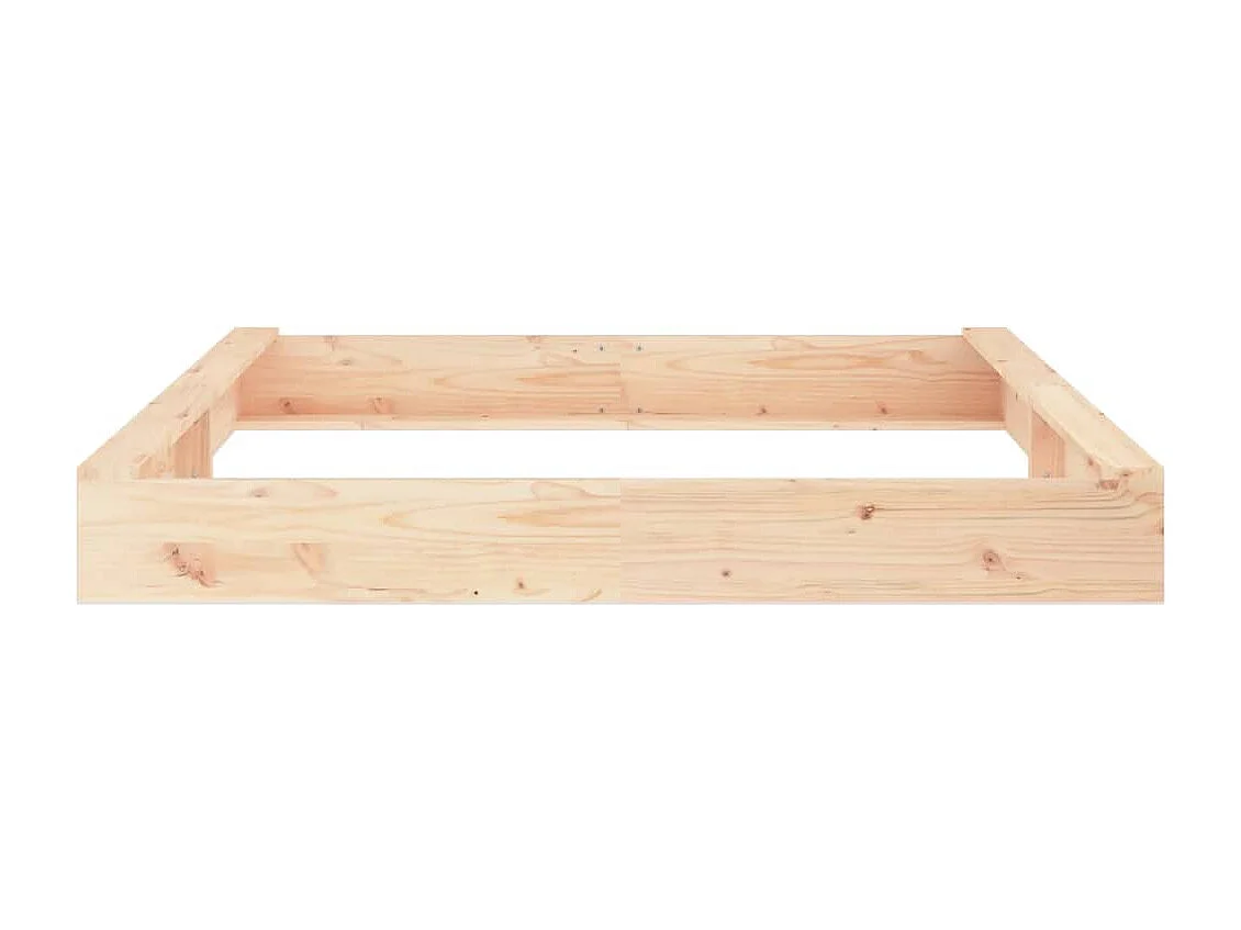 Bac à sable jeu bois marron 160 x 160 x 20 cm 02_0041516