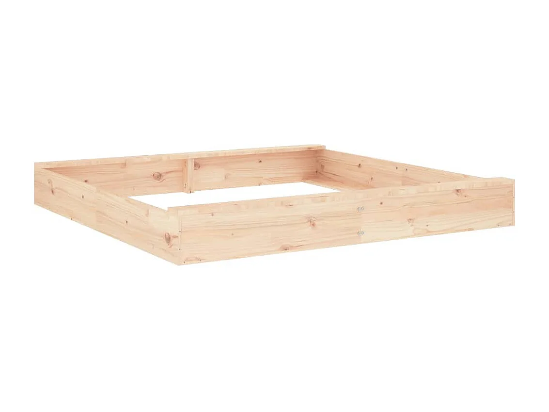 Bac à sable jeu bois marron 160 x 160 x 20 cm 02_0041516