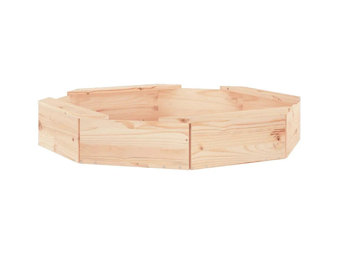 Bac à sable jeu bois marron 111 x 111 x 20 cm 02_0041544