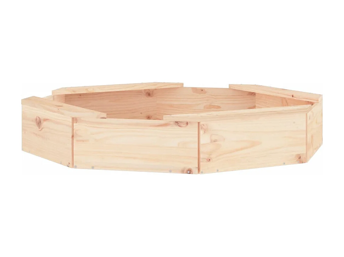 Bac à sable jeu bois marron 111 x 111 x 20 cm 02_0041544